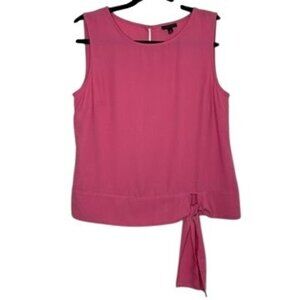 Talbots Sleeveless Pink Blouse Top With Tie Detail Womens Size 4 Dressy Office